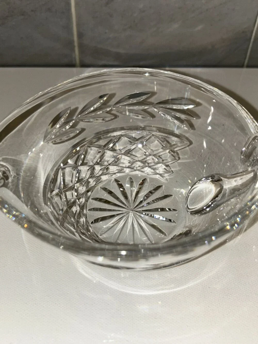 Waterford Crystal Glandore Gravy Boat, retired, 2.5